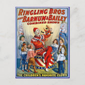 Ringling Brothers & Barnum & Bailey Clowns Briefkaart (Voorkant)