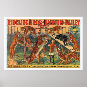 Ringling Brothers Barnum en Bailey Tigers Poster