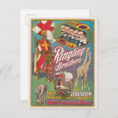  Ringling Brothers Circus Poster Briefkaart (Voorkant / Achterkant)