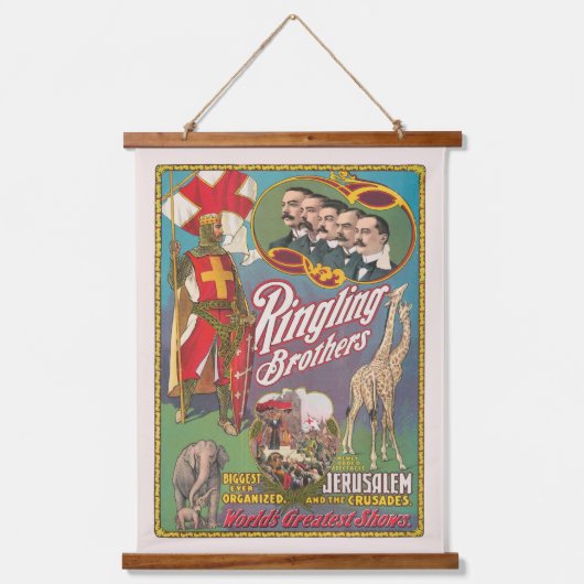 Ringling Brothers Circus Poster Hangend Wandkleed (Voorkant)
