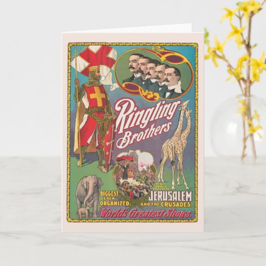  Ringling Brothers Circus Poster Kaart (Gele Bloem)