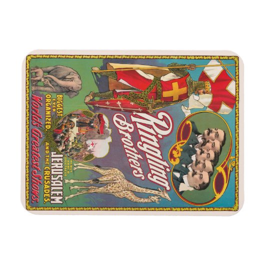  Ringling Brothers Circus Poster Magneet (Horizontaal)