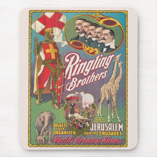  Ringling Brothers Circus Poster Muismat (Voorkant)