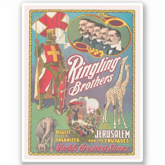 Ringling Brothers Circus Poster Sticker (Voorkant)
