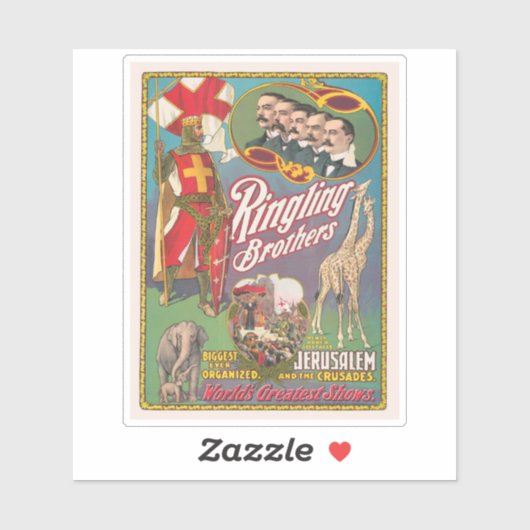  Ringling Brothers Circus Poster Sticker (Vel)