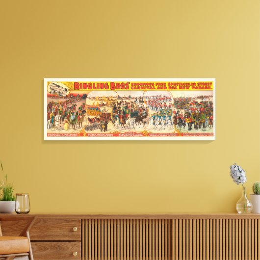 Ringling Brothers Street Carnaval & Grote Nieuwe P Canvas Afdruk (Insitu (Woonkamer))