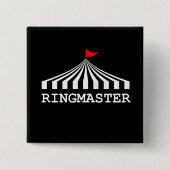 Ringmaster — Circus Showman Ringmaster Vierkante Button 5,1 Cm (Voorkant)
