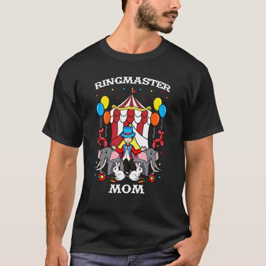 Ringmaster Mom Circus Event Personeel Ringleader M T-shirt (Voorkant)