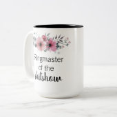 Ringmeester van de show tweekleurige koffiemok (Voorkant links)