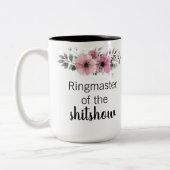 Ringmeester van de show tweekleurige koffiemok (Links)