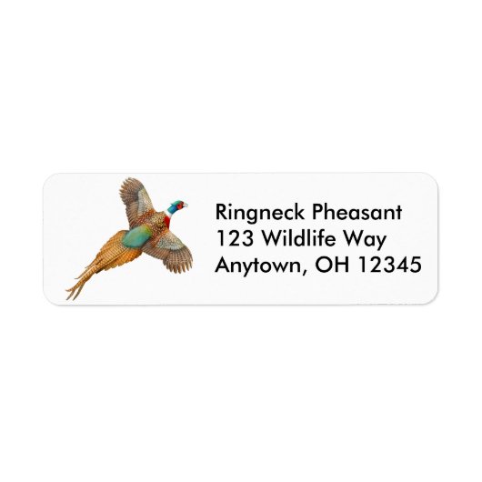 Ringneck Fazant Label (Voorkant)