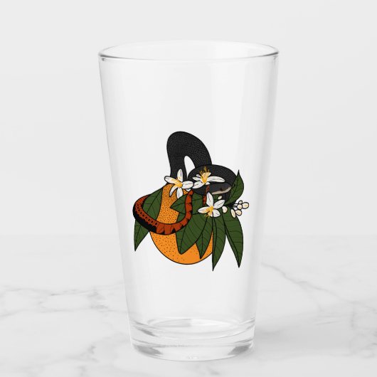 Ringneck Snake en Sinaasappel Glas (Voorkant)