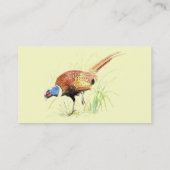 Ringnecked fazant Bird Wildlife Natuur Aangepast Visitekaartje (Achterkant)