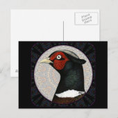 Ringnek Fasant Cirkel Briefkaart (Voorkant / Achterkant)