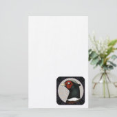 Ringnek Fasant Cirkel Briefpapier (Staand voorkant)