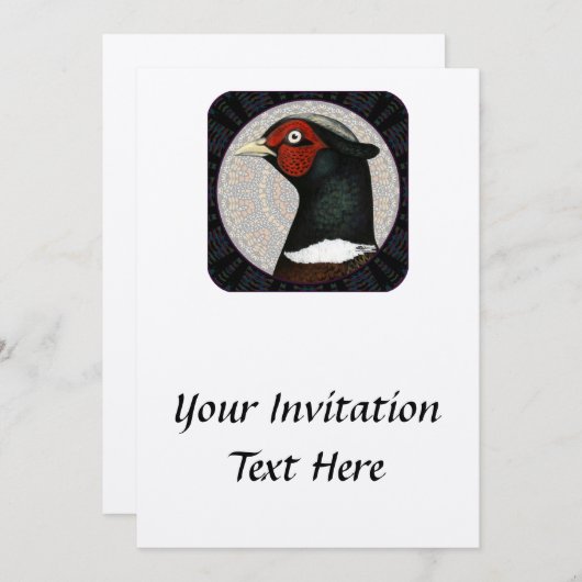 Ringnek Fasant Cirkel Kaart (Voorkant / Achterkant)