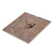 Ringnek-fazanten tegel - groot 6 x 6 inch tegeltje (Zijkant)