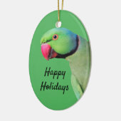 Ringnek Parrot Feestdagen Ornament (Links)