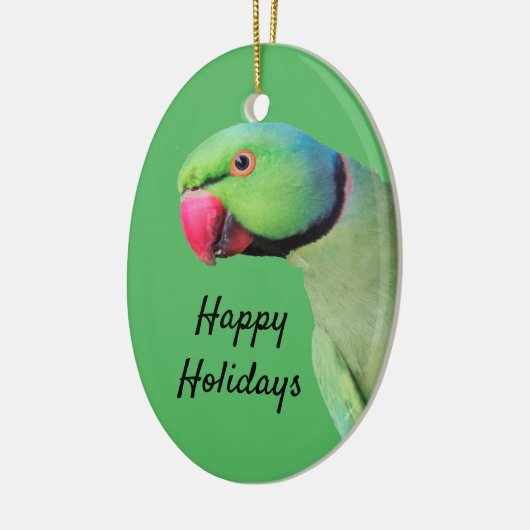 Ringnek Parrot Feestdagen Ornament (Links)