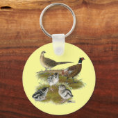 Ringnek Pheasant Familie Sleutelhanger (Voorkant)