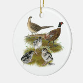 Ringnek Pheasant Family Keramisch Ornament (Links)