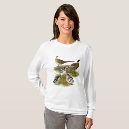 Ringnek Pheasant Family T-shirt (Voorkant volledig)