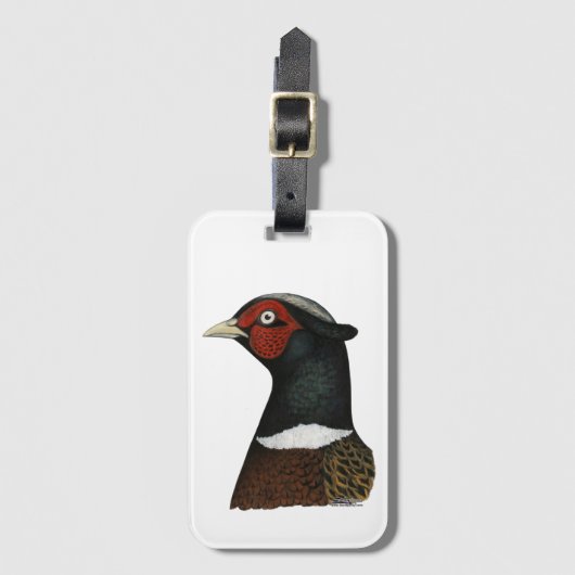 Ringnek Pheasant Head Bagagelabel (Voorkant (verticaal))