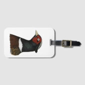 Ringnek Pheasant Head Bagagelabel (Voorkant (horizontaal))