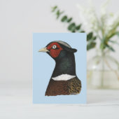 Ringnek Pheasant Head Briefkaart (Staand voorkant)