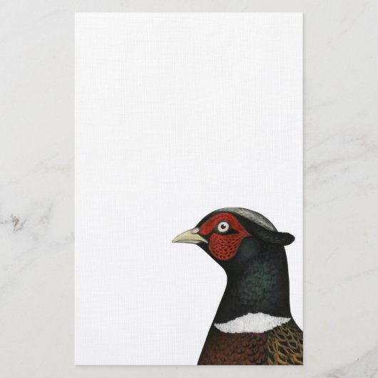 Ringnek Pheasant Head Briefpapier (Voorkant)