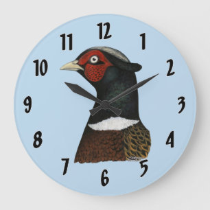 Ringnek Pheasant Head Grote Klok