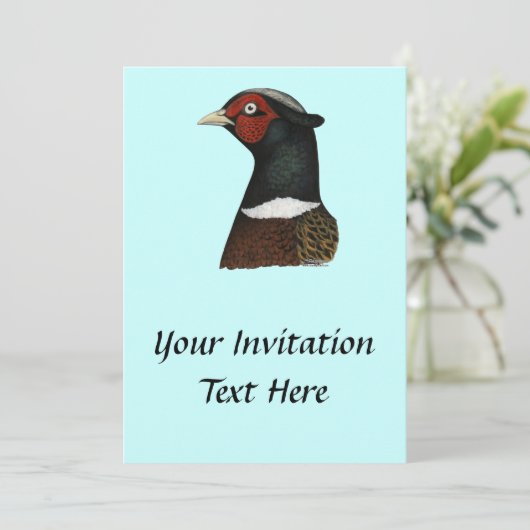 Ringnek Pheasant Head Kaart (Staand voorkant)