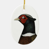 Ringnek Pheasant Head Keramisch Ornament (Voorkant)