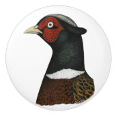 Ringnek Pheasant Head Keramische Knop (Voorkant)