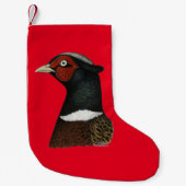 Ringnek Pheasant Head Kleine Kerstsok (Voorkant)