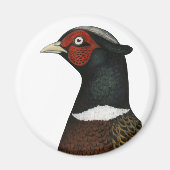 Ringnek Pheasant Head Magneet (Voorkant)