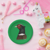 Ringnek Pheasant Head Papieren Bordje (Feest)