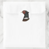 Ringnek Pheasant Head Ronde Sticker (Tas)