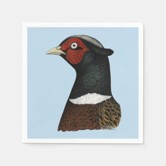 Ringnek Pheasant Head Servet (Voorkant)