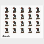 Ringnek Pheasant Head Vierkante Sticker (Vel)