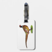 Ringnek Pheasant Rooster Bagagelabel (Achterkant verticaal)