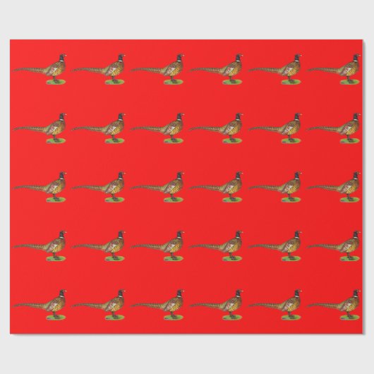Ringnek Pheasant Rooster Cadeaupapier (Vlak)