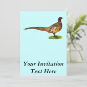 Ringnek Pheasant Rooster Kaart (Staand voorkant)