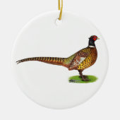 Ringnek Pheasant Rooster Keramisch Ornament (Voorkant)