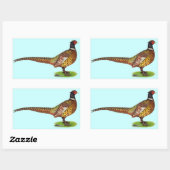 Ringnek Pheasant Rooster Rechthoekige Sticker (Vel)