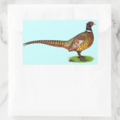 Ringnek Pheasant Rooster Rechthoekige Sticker (Tas)
