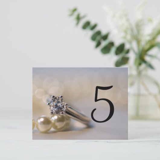 Ringnummers diamanten en weddenschappen briefkaart (Staand voorkant)