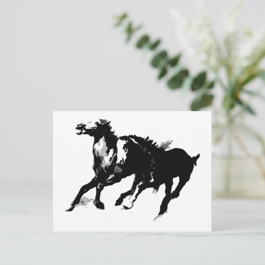 Ringpaarden Briefkaart (Staand voorkant)