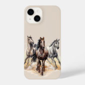 Ringpaarden iPhone Hoesje (Achterkant)