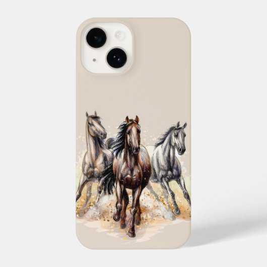 Ringpaarden iPhone Hoesje (Achterkant)